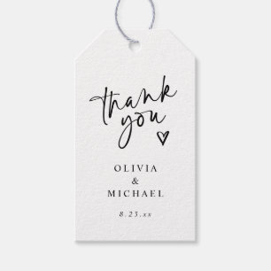 Bedankt Labels voor de gunsten Modern Wedding Cadeaulabel