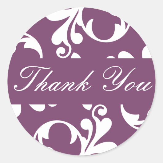 Bedankt Leaf Flourish Envelope Sticker Seal (Voorkant)