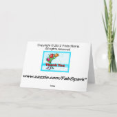 BEDANKT LERAAR leuke leuke cartoon bloemen (Achterkant)