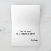 BEDANKT LERAAR leuke leuke cartoon bloemen (Binnen)