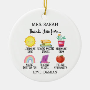 Bedankt Leraar Waardering Gift van Studenten Keramisch Ornament