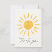 Bedankt leuke leuke waterverf zon verjaardag (Voorkant)