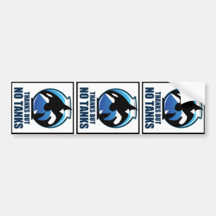 Bedankt, maar GEEN TANKS Bumpersticker