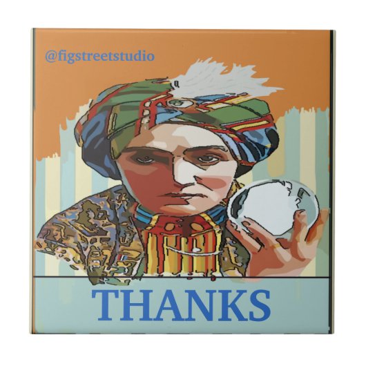 Bedankt, Magicus, Tile, voeg of geef tekstdossier  Tegeltje (Voorkant)