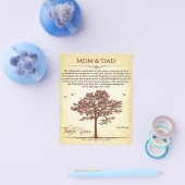 Bedankt mam en pap Gift, moeder/Vaderdag cadeau Flyer (Enkel)