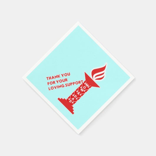 Bedankt, mam en pap, voor je steun servet (Hoek)