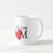 Bedankt mama Gepersonaliseerd koffie Mok (Voorkant rechts)