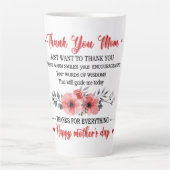 Bedankt mama Happy Moederdag Latte Mok (Voorkant)