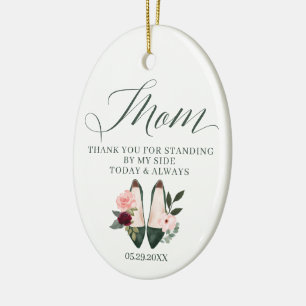 Bedankt mama Het staan door Mijn Kantel van de W Keramisch Ornament