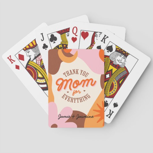 "Bedankt mama voor alles" Pokerkaarten (Achterkant)