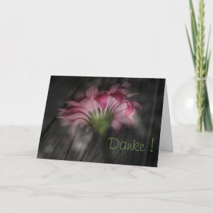 Bedankt met een bloem kaart