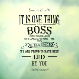 bedankt met een persoonlijk boog-uittredingsbord raamsticker