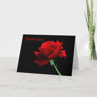 Bedankt! met rozen bedankkaart