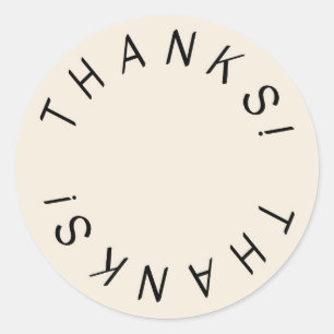 Bedankt! Minimaal eenvoudig ontwerp dank u Sticker