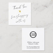 Bedankt Modern Elegant Handschrift Visitekaartje (Voorkant / Achterkant)