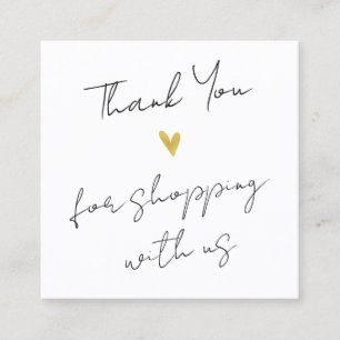Bedankt Modern Elegant Handschrift Visitekaartje