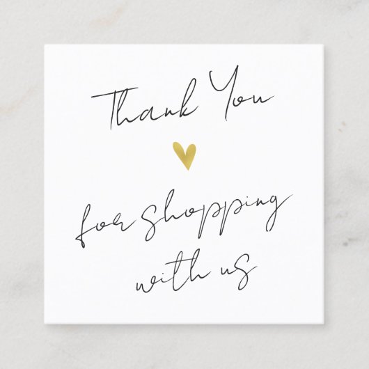 Bedankt Modern Elegant Handschrift Visitekaartje (Voorkant)