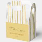 Bedankt Moderne gouden strepen 40e verjaardag Bedankdoosjes (Open)