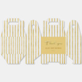 Bedankt Moderne gouden strepen 40e verjaardag Bedankdoosjes (Ongevouwen)