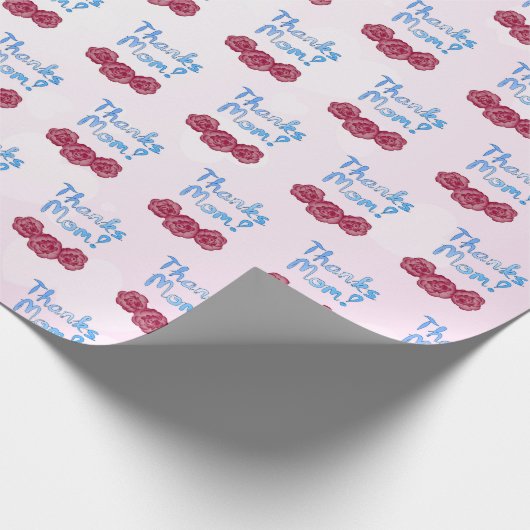 Bedankt Moeder met Anjer Bloem voor Moederdag Cadeaupapier (Hoek)