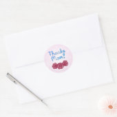 Bedankt Moeder met Anjer Bloem voor Moederdag Ronde Sticker (Envelop)