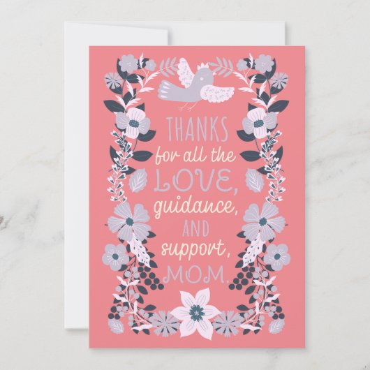 Bedankt, Moeder Scandinavische volkskunst waarderi Feestdagenkaart (Voorkant)