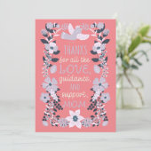 Bedankt, Moeder Scandinavische volkskunst waarderi Feestdagenkaart (Staand voorkant)