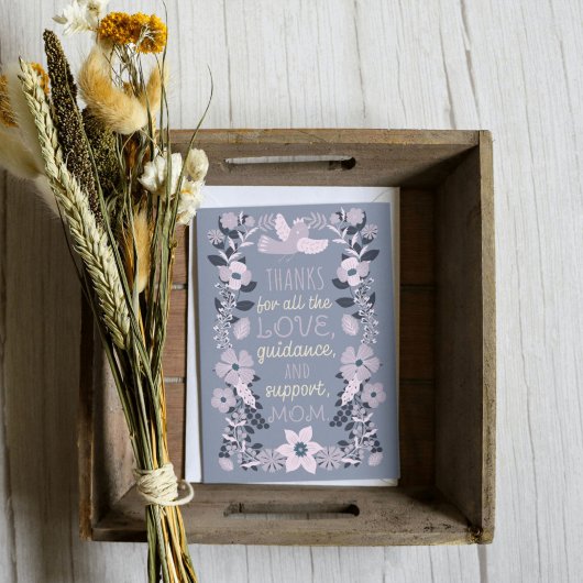 Bedankt, Moeder Scandinavische volkskunst waarderi Feestdagenkaart