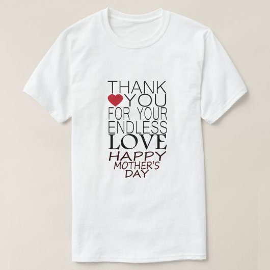 BEDANKT MOEDER T-SHIRT (Design voorkant)