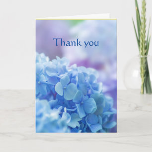 Bedankt Mooie Blauwe Hydrangea Tuinbloemen Kaart