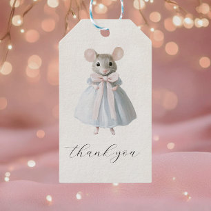 Bedankt Muis grillige Victoriaans verjaardag Cadeaulabel