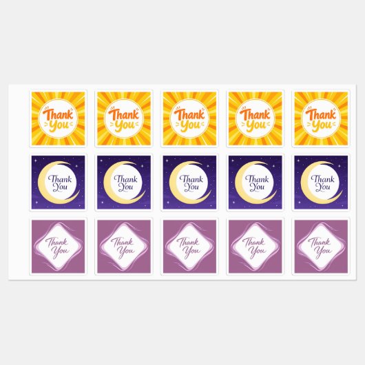 Bedankt Multi Pattern Label Sticker Vel (Vel)