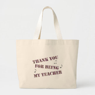Bedankt Muziekleraar Musical Notes Appreciance Grote Tote Bag