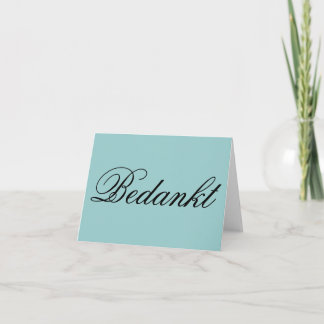 Bedankt notitiekaartje