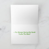 Bedankt om altijd mijn rug te hebben! (Binnen)