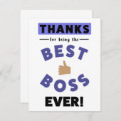 Bedankt om de beste baas ooit te zijn (Voorkant / Achterkant)