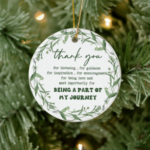 Bedankt om deel uit te maken van mijn reis keramisch ornament