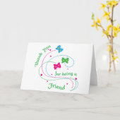 Bedankt om een vriend te zijn kaart (Gele Bloem)