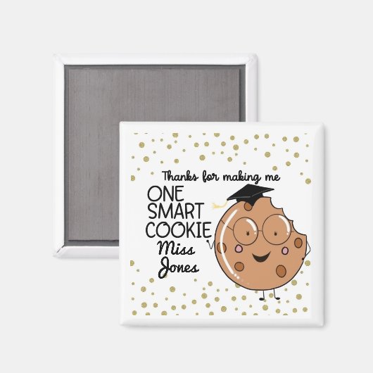 bedankt om me een slim koekje te maken magneet (Voorkant / Achterkant)