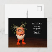 Bedankt om me te helpen groeien, pap Briefkaart (Voorkant / Achterkant)
