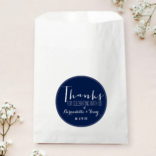 Bedankt om met ons te vieren! Chic Wedding Favor Bedankzakje