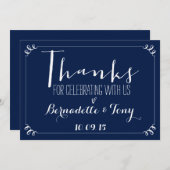 Bedankt om met ons te vieren! Weddenschap Bedankt Kaart (Voorkant / Achterkant)