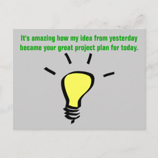 Bedankt om mij te bedanken voor dat idee briefkaart