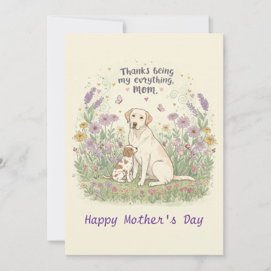 bedankt om mijn alles moeder te zijn kaart (Voorkant)