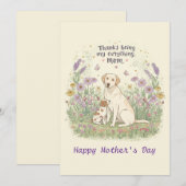 bedankt om mijn alles moeder te zijn kaart (Voorkant / Achterkant)