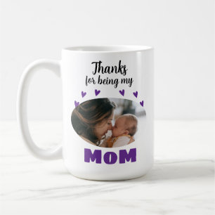 Bedankt om mijn moeder te zijn - Custom 2 Photo Co Koffiemok