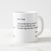 Bedankt om mijn vader te zijn - Love quote Extra Grote Mok (Voorkant rechts)