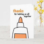 Bedankt om ons allemaal bij elkaar te houden kaart (Gele Bloem)