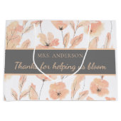 Bedankt om ons te helpen met bloom Gift Bag Groot Cadeauzakje (Voorkant)
