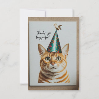 "Bedankt om volmaakt te zijn" Bedankkaart